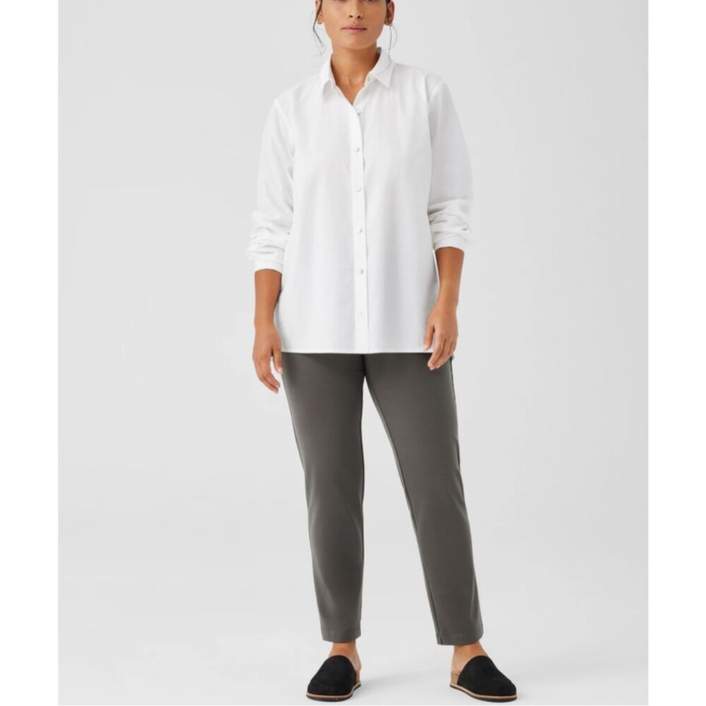 Eileen Fisher $198 Washable Flex Ponte Ankle Pants Grove Gray 2X NEW